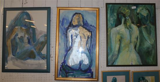 5 acrylic studies - Lizzie Goodyear